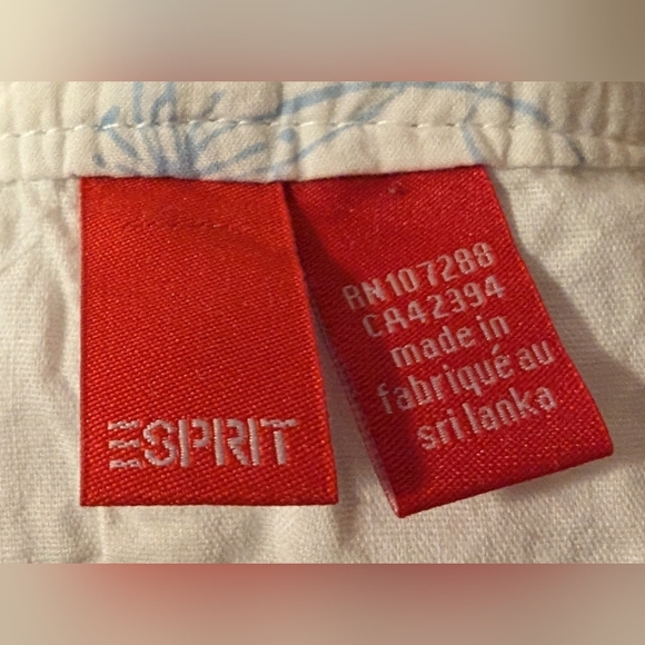 Esprit White A-Line Skirt with Blue Floral Pattern - Picture 3 of 5